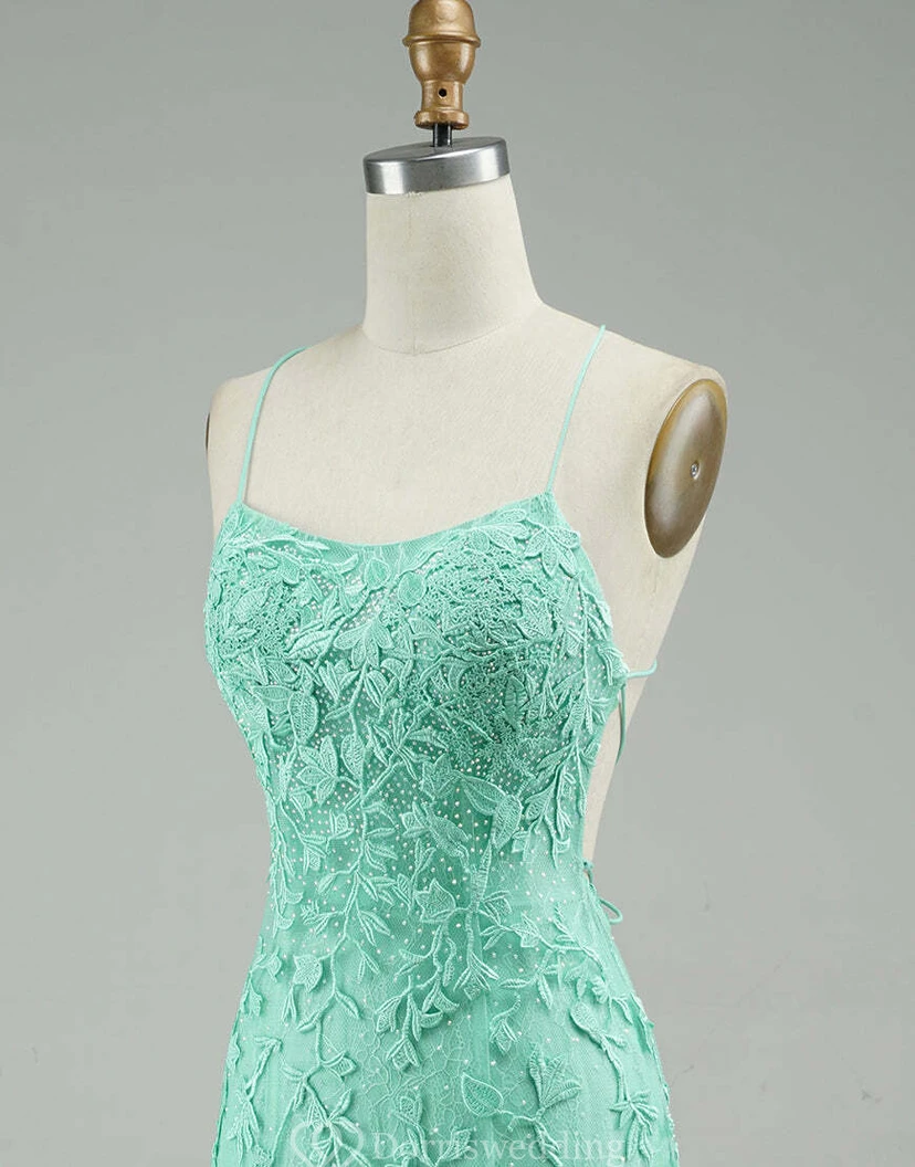Lace Spaghetti Sheath Tulle Casual Dress view 9
