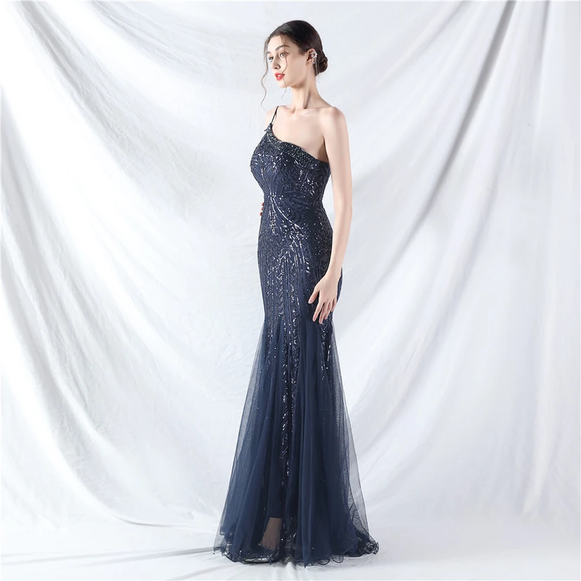 Robe de soirée haut de gamme ornée de perles de positionnement, de fleurs et de broderies en tulle. view 64