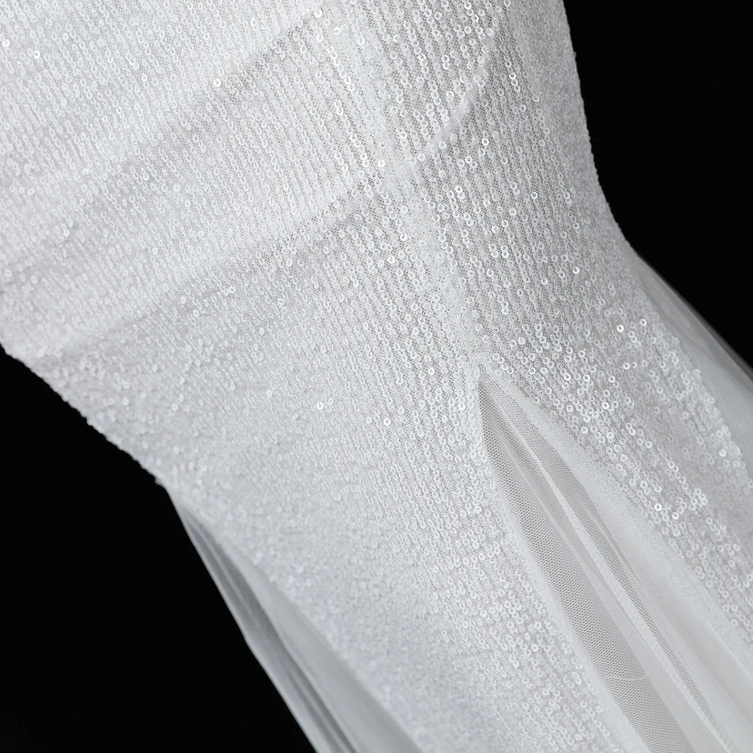 Robe de soirée élégante à franges et sequins en fil de polyester, style sirène, idéale pour un banquet ou une occasion spéciale automne. view 9