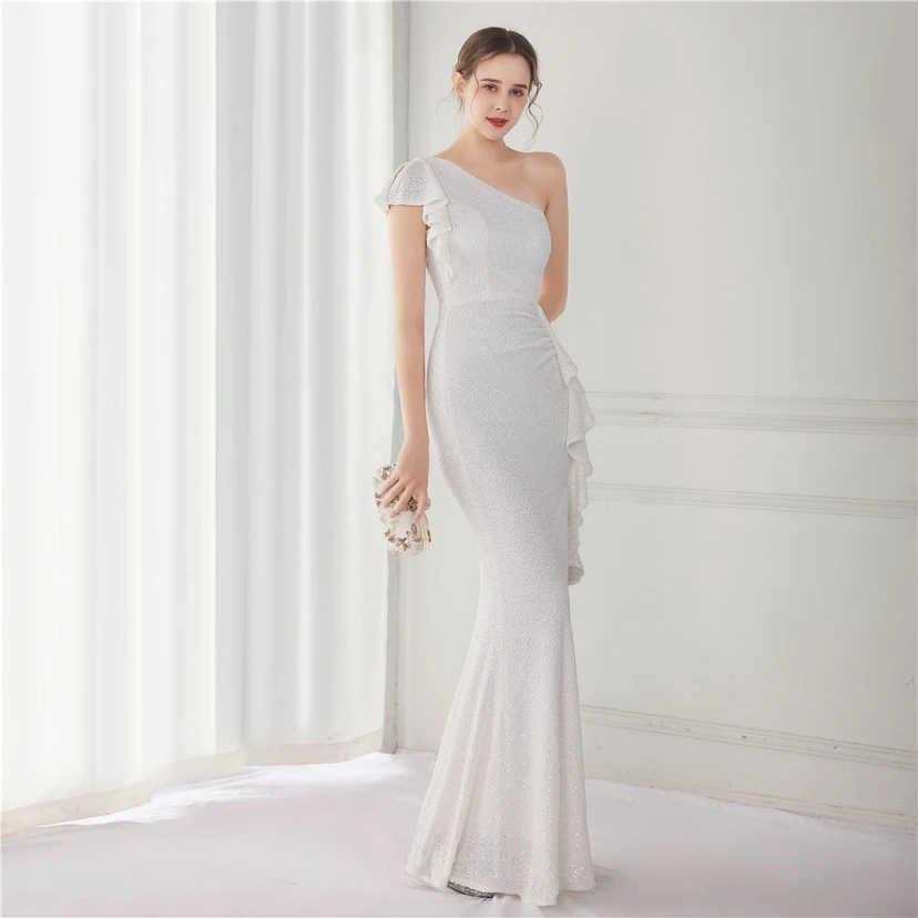 Fairy Dream Celebrity Party Party Evening Sexy Long Slim Toast Bride view 47