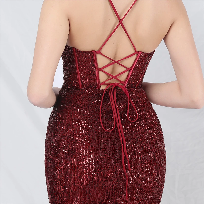 Palace Style Fishbone Waist Heavy Beading High-End Evening Dress view 16