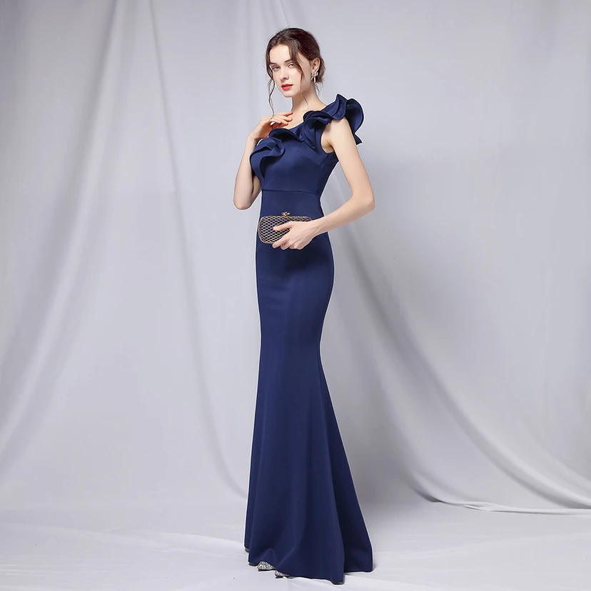 Sechsfarbiges, einseitig schulterfreies Abendkleid für festliche Anlässe, langes, elegantes, figurbetontes und sexy Meerjungfrauenkleid view 24
