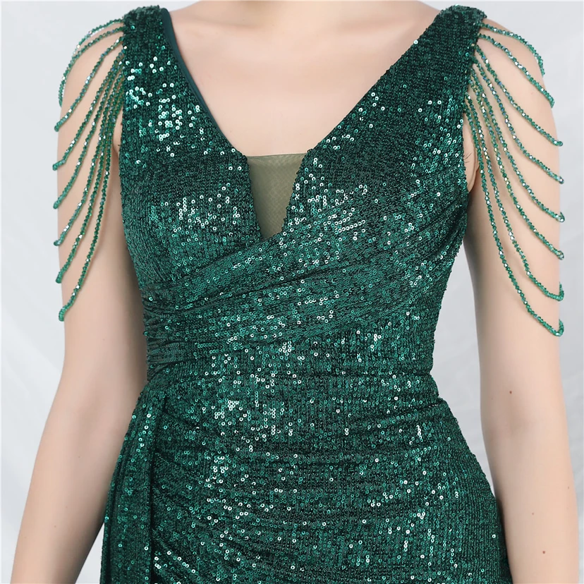 Cross-Border Dress Crafted Custom-Made Beaded Sequined Long Evening Dress view 18