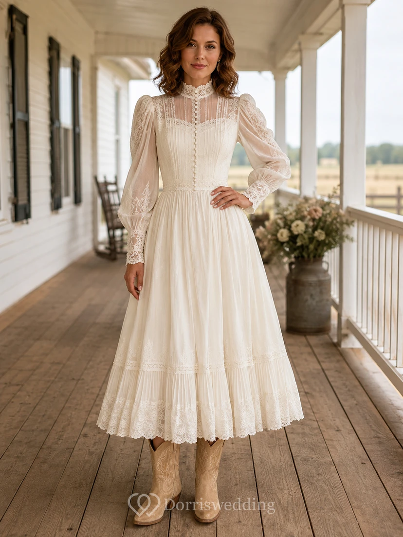Umstandsbrautkleid mit V-Ausschnitt, langen Ärmeln, Spitze, A-Linie, Strandbrautkleid mit Schleppe