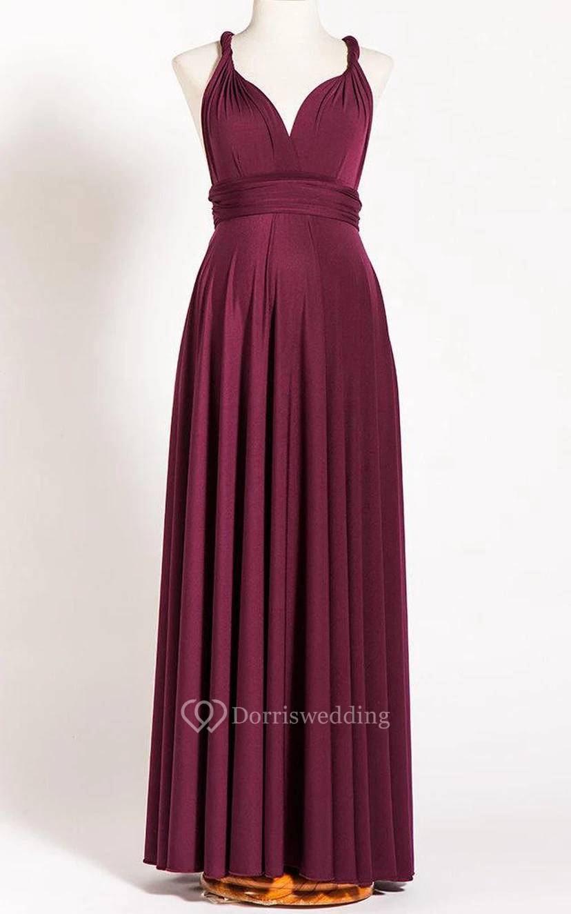 Marsala Infinity Long Convertible Dress view 4