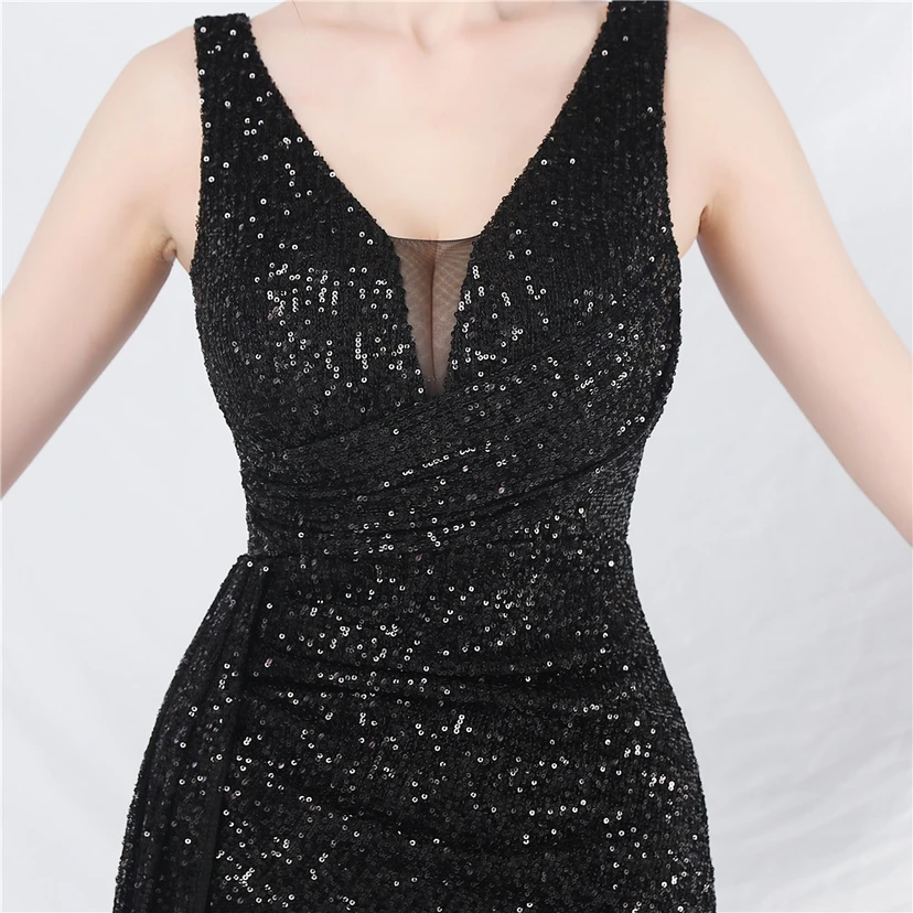 Cross-Border Dress Sequined Ribbon Long Evening Dress view 7