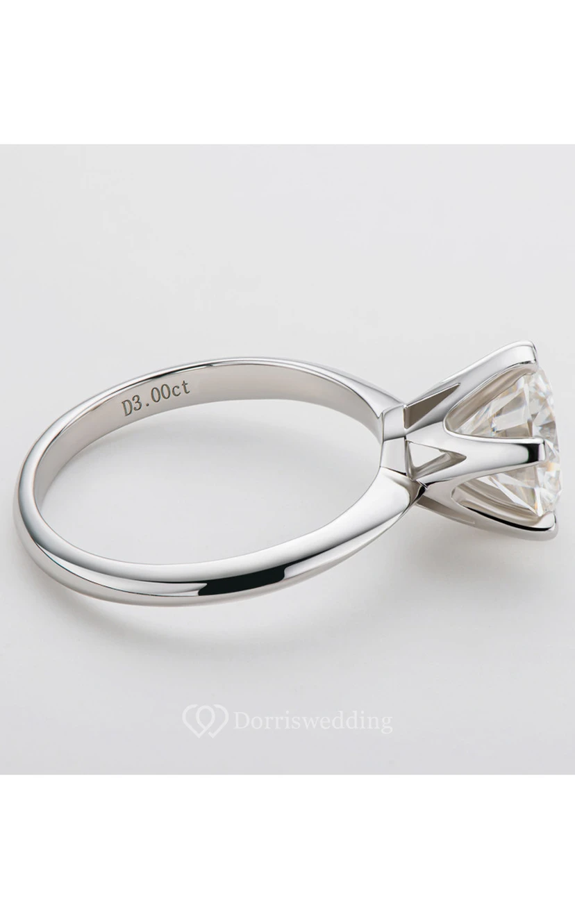 Alliances solitaires rondes en argent 925 view 6
