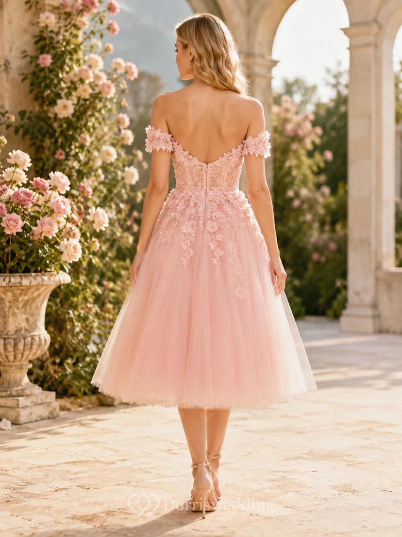 Dusty Rose Sleek Chiffon Sheath V-neck Knee Length Cocktail Dress view 2