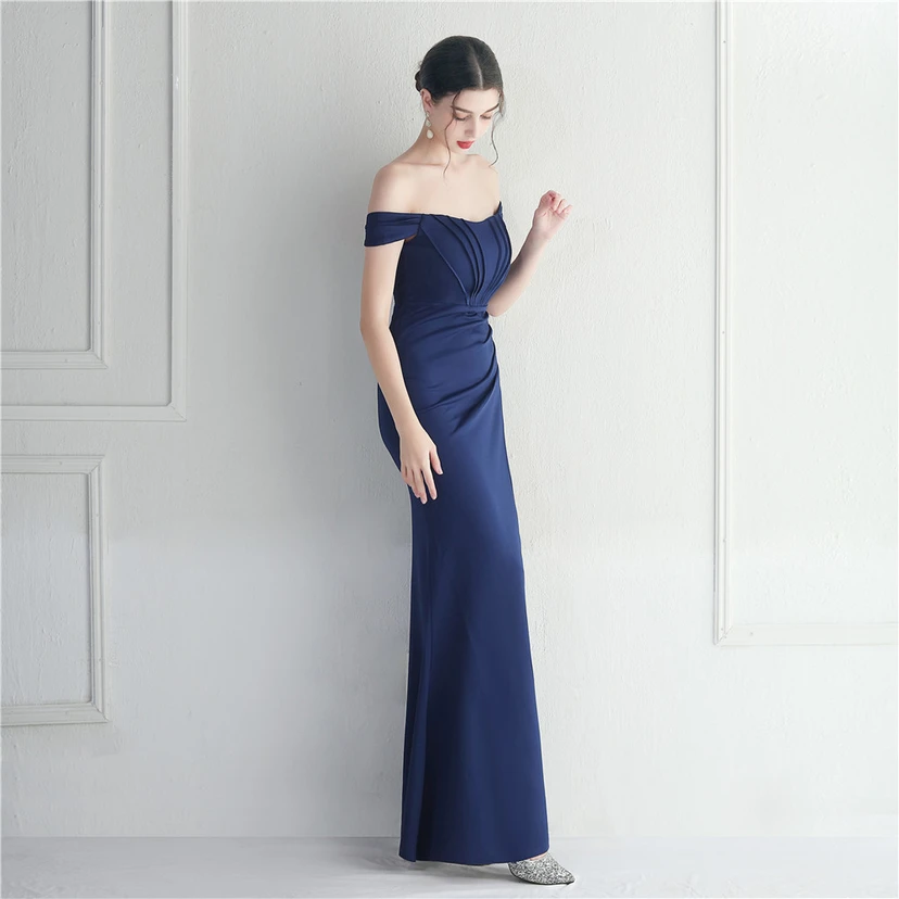 Cross-Border Supply schulterfreies, einseitig schulterfreies Kleid mit Schlitz für Nachtclub, Hochzeit oder Abendessen view 12