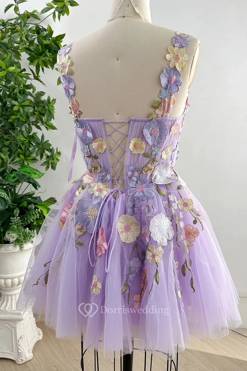 Vestido blanco sin tirantes con bordado floral view 15