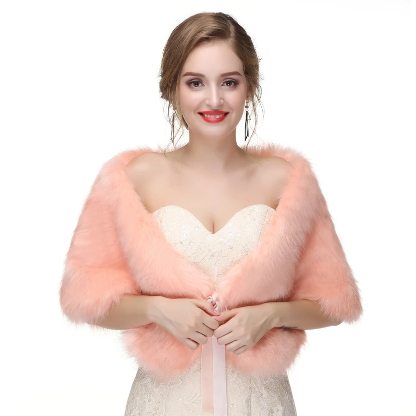 Bridal Winter Warm Wool Cape High-End Fur Wedding Dress Fox Fur Waistcoat