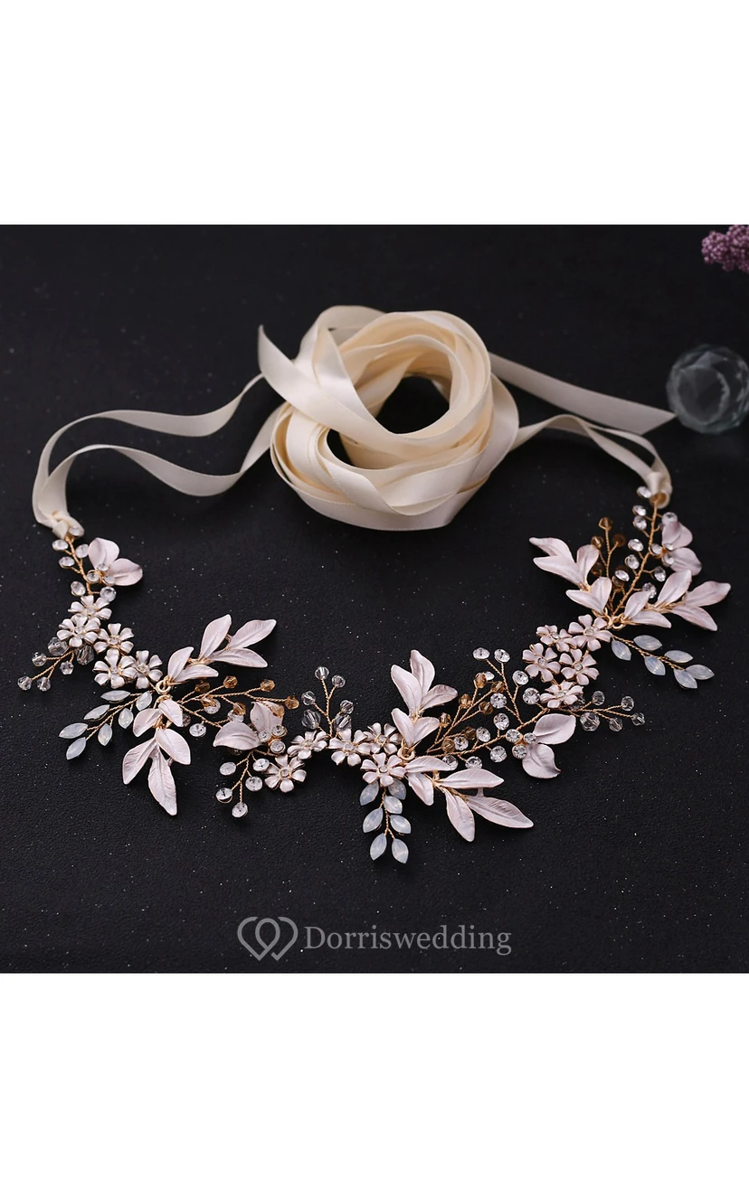 Elegant Organza Beaded Belt view 2