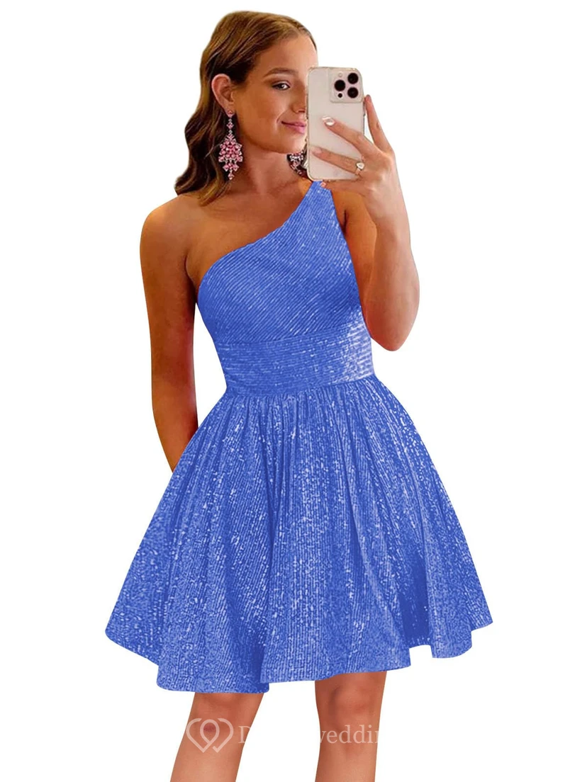 Burgunderfarbenes, einseitig schulterfreies Pailletten-Cocktailkleid view 28