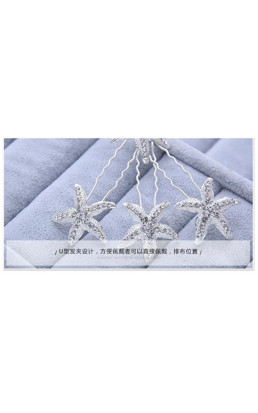 Bride Jewelry Rhinestone Headdress Hairpin Jewelry view 5