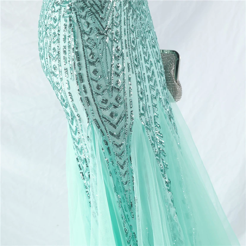Robe de soirée haut de gamme ornée de perles de positionnement, de fleurs et de broderies en tulle. view 10