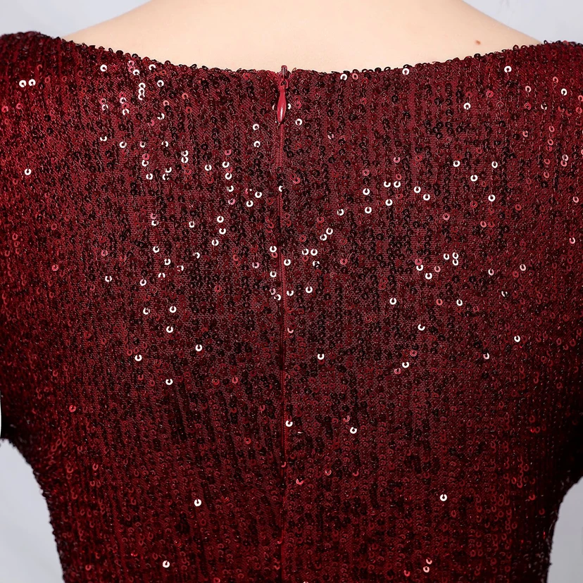 Elegantes, langärmeliges Paillettenkleid im Meerjungfrauenstil mit Meerjungfrauenschnitt – perfekt für festliche Anlässe. view 9