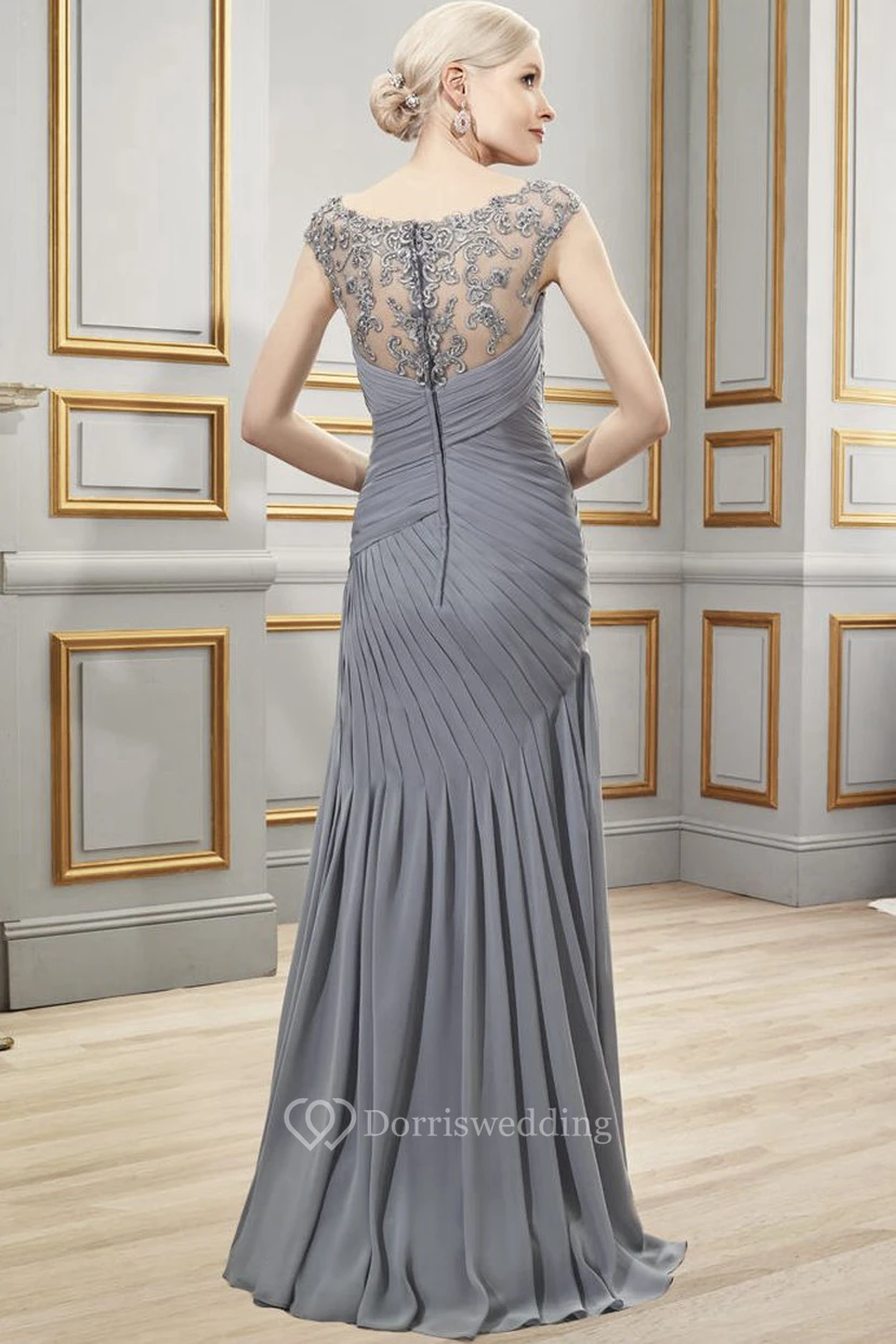 V-Neck Sleeveless Criss-Cross Chiffon Formal Dress view 2