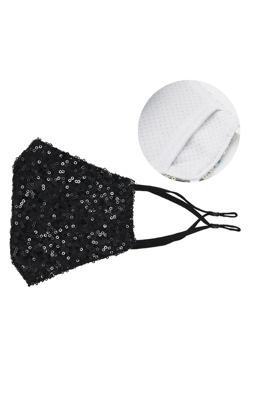 Non-Medical Cotton Sequins Face Masks view 6