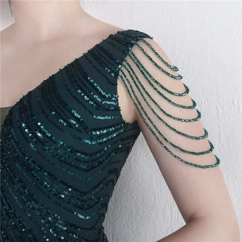 Paillettenbesetztes Meerjungfrauenkleid für Auftritte, Internet-Promi-Events, Bankette, Automodelle, Etikette, Abendkleid view 46