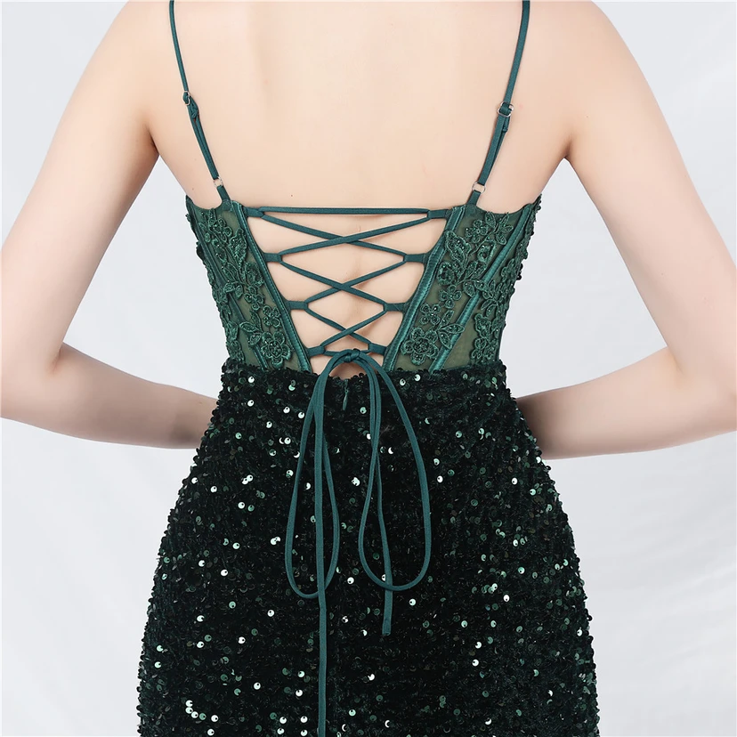 Vestido de noche pesado, estilo palacio, chaleco con diseño de espina de pescado, cintura con bordado de diamantes, flores, hombros descubiertos y tirantes. Vestido de alta gama. view 39