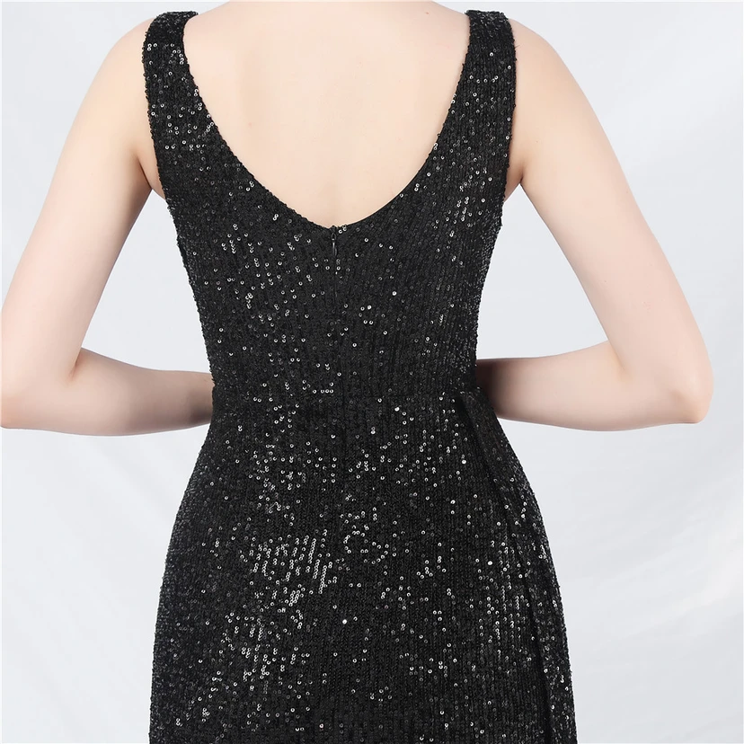 Cross-Border Dress Sequined Ribbon Long Evening Dress view 8
