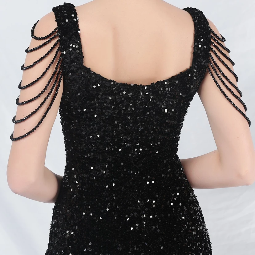 Ladies And Celebrities Formal Occasions Velvet-Bottomed Hand-Beaded Long Evening Dress view 61