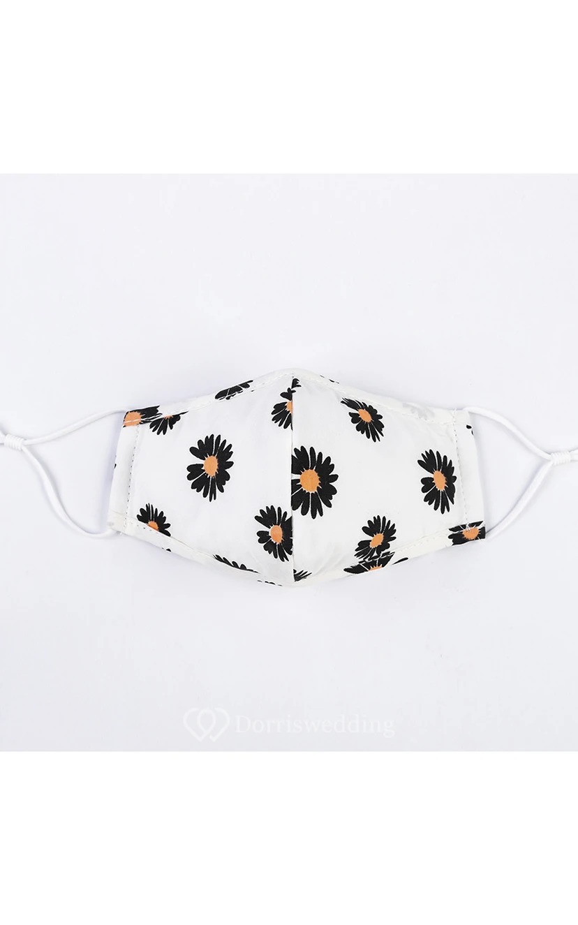 Non-medicial Daisy Cotton Washable Face Mask In 3 Colors view 2