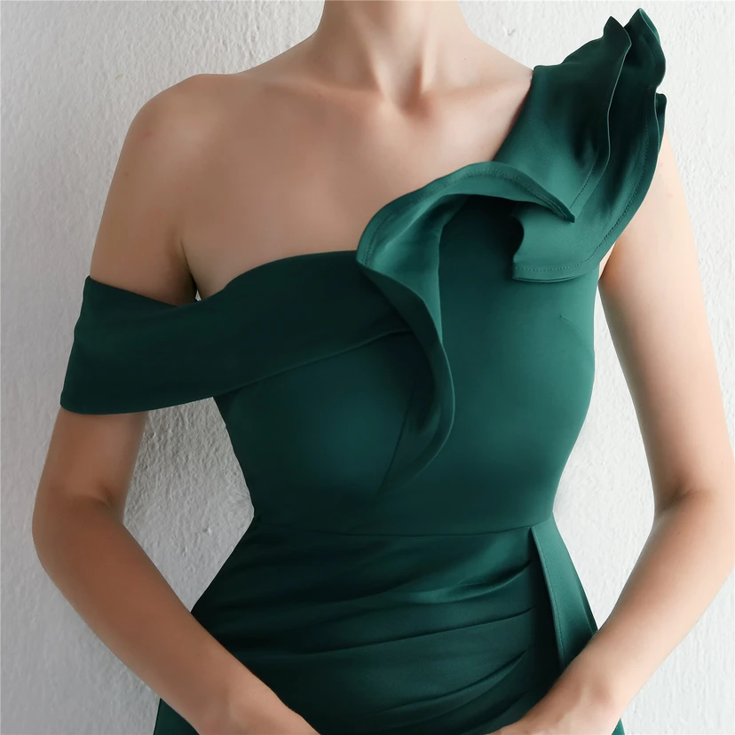 6 Farben One Shoulder Bankett Abendkleid Mode Party Langes Elegantes Schlankes Sexy Meerjungfrauenkleid view 28