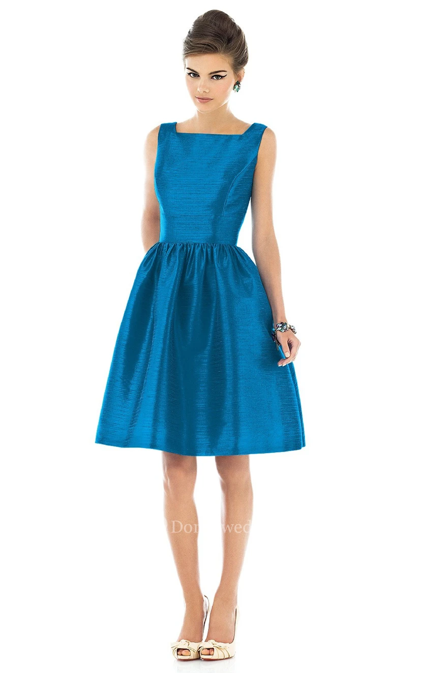 A-Line Wonderful Short Dress With Zipper Back view 2