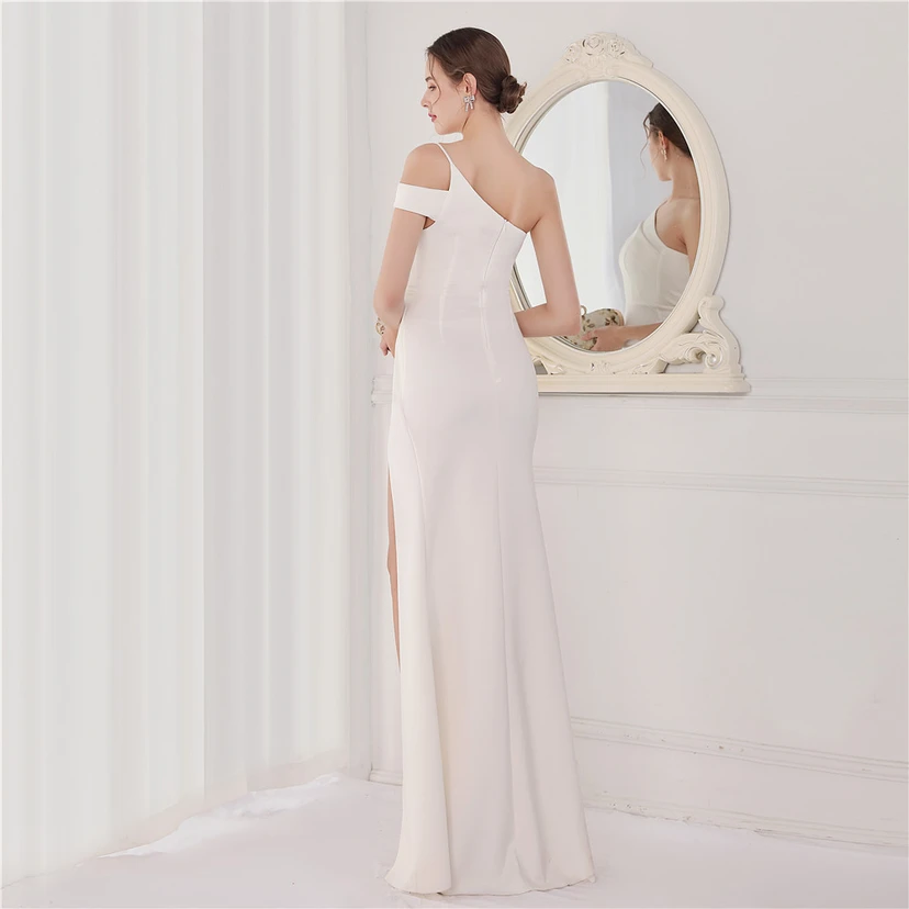 Toast Dress Bride Long Sleeveless Red Thank You Banquet Slim Fishtail Skirt Knot Wedding Car Model Exhibition Dress view 37