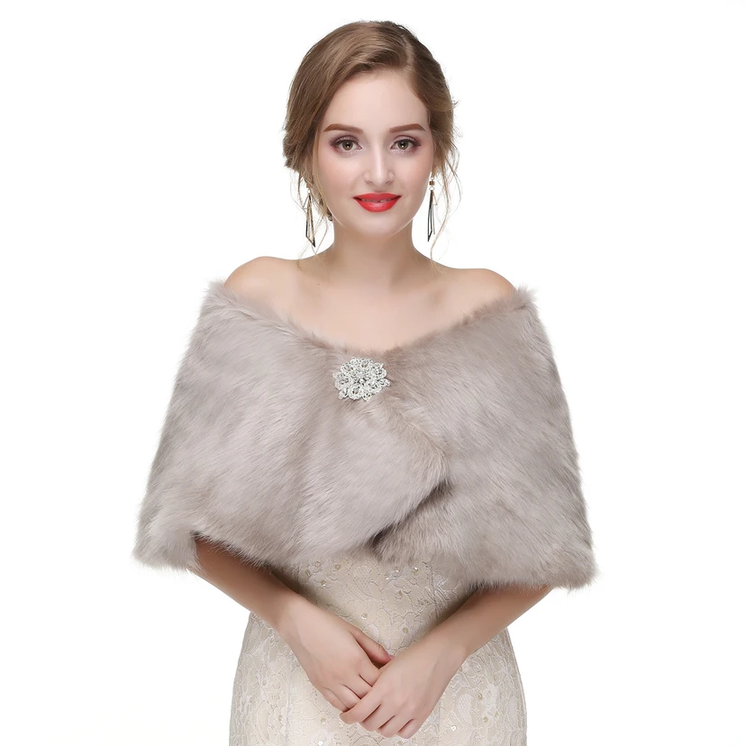 Bridal Winter Warm Wool Cape High-End Fur Wedding Dress Fox Fur Waistcoat