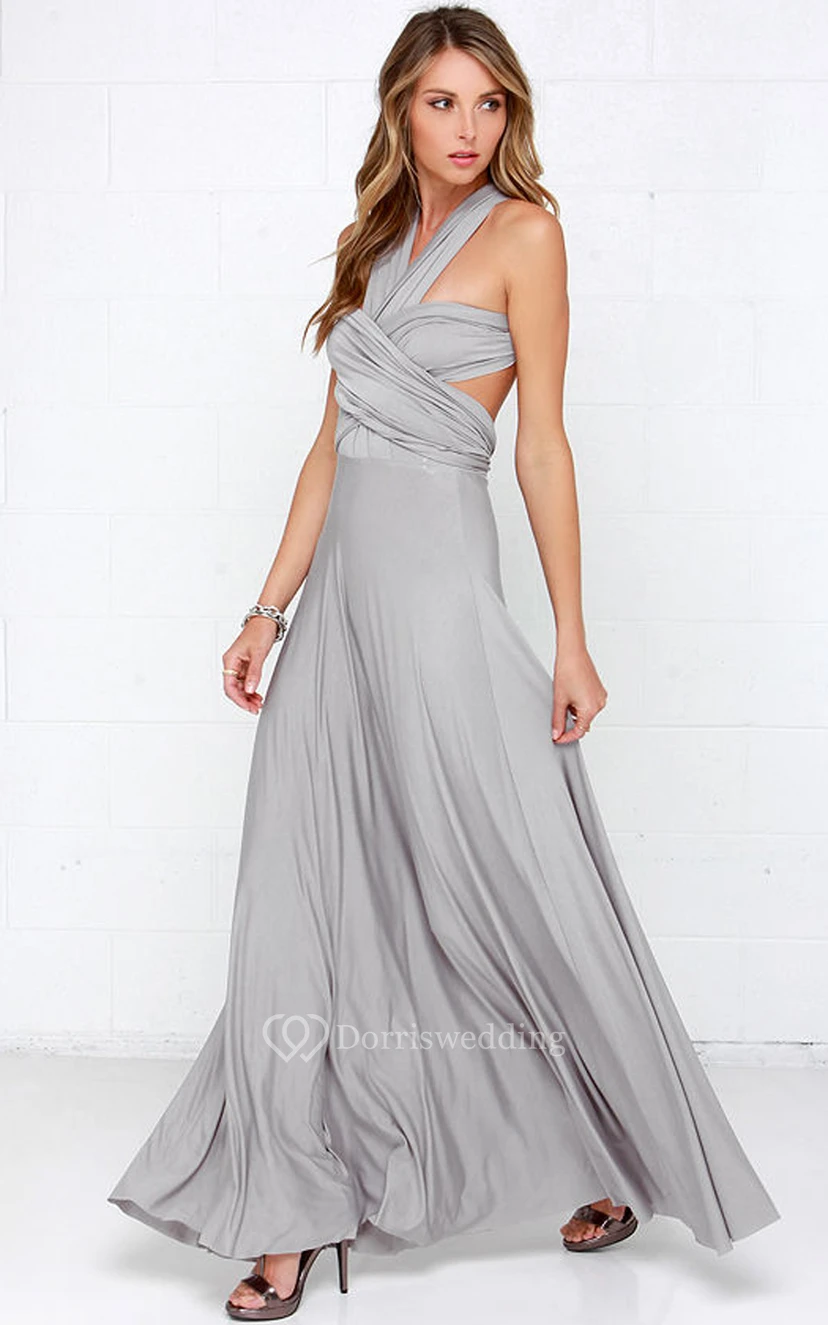 Vestido de punto sin mangas con tirantes convertibles view 5