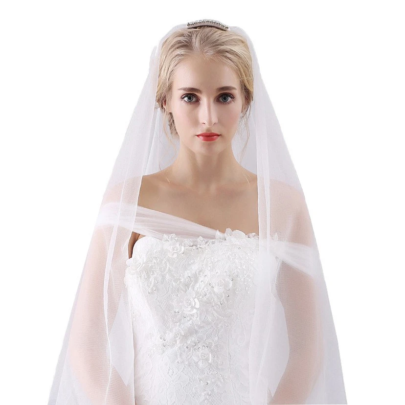 Handmade Two Tier Fingertip Wedding Veil view 4