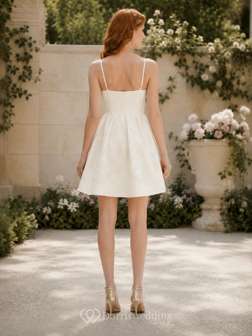 Pearl Spaghetti Square Neck A-Line Cocktail Dress view 2