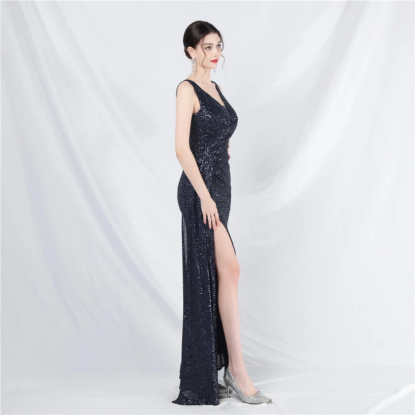 Cross-Border Dress Sequined Ribbon Long Evening Dress view 40