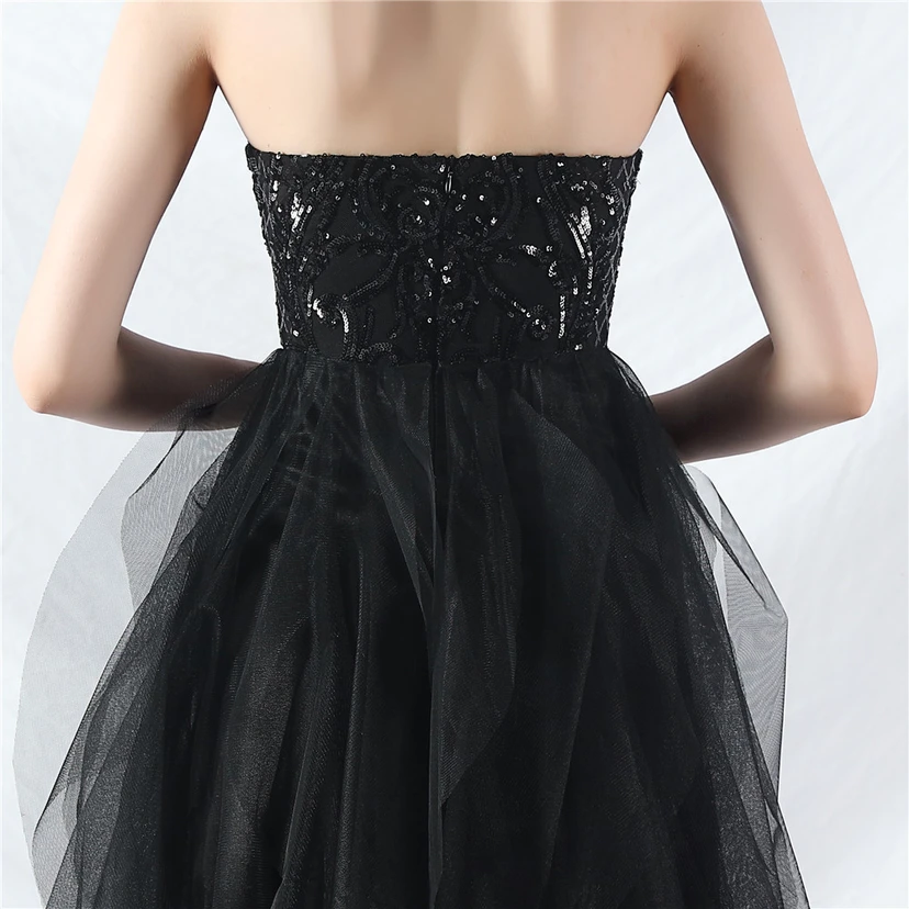 Kleid mit positionierten Blumenperlen und gespleißtem Netzstoff view 43