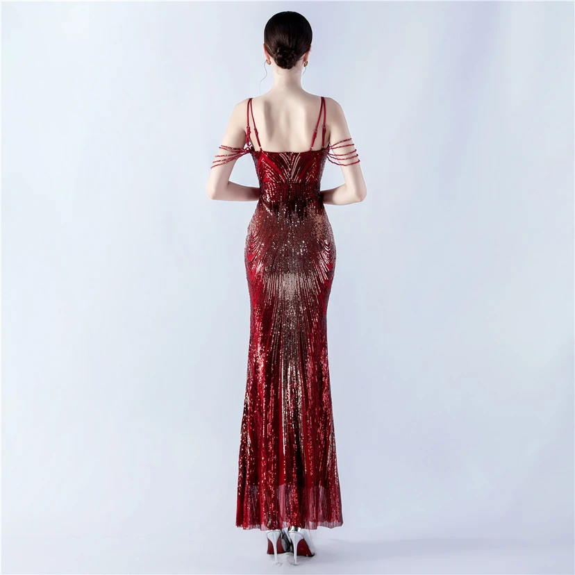 Positionierung von Blumenperlen, besticktes Abendkleid, Bankett, Feier, Aufführung, Gastgeber view 11