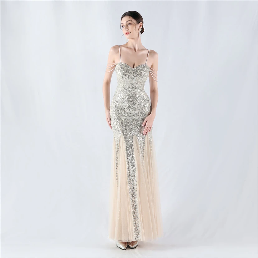 Création de perles, de sequins et de tulle pour une robe de soirée, spectacle, animateur, réunion annuelle view 33