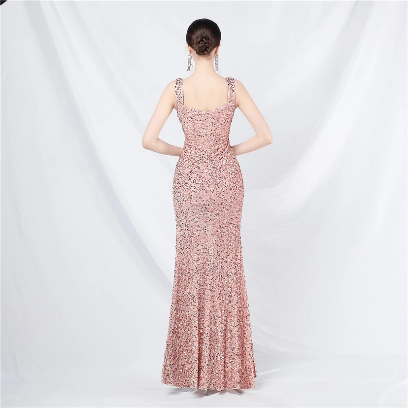Robes de soirée longues à sequins faites main, magnifiques pour femmes et célébrités view 6