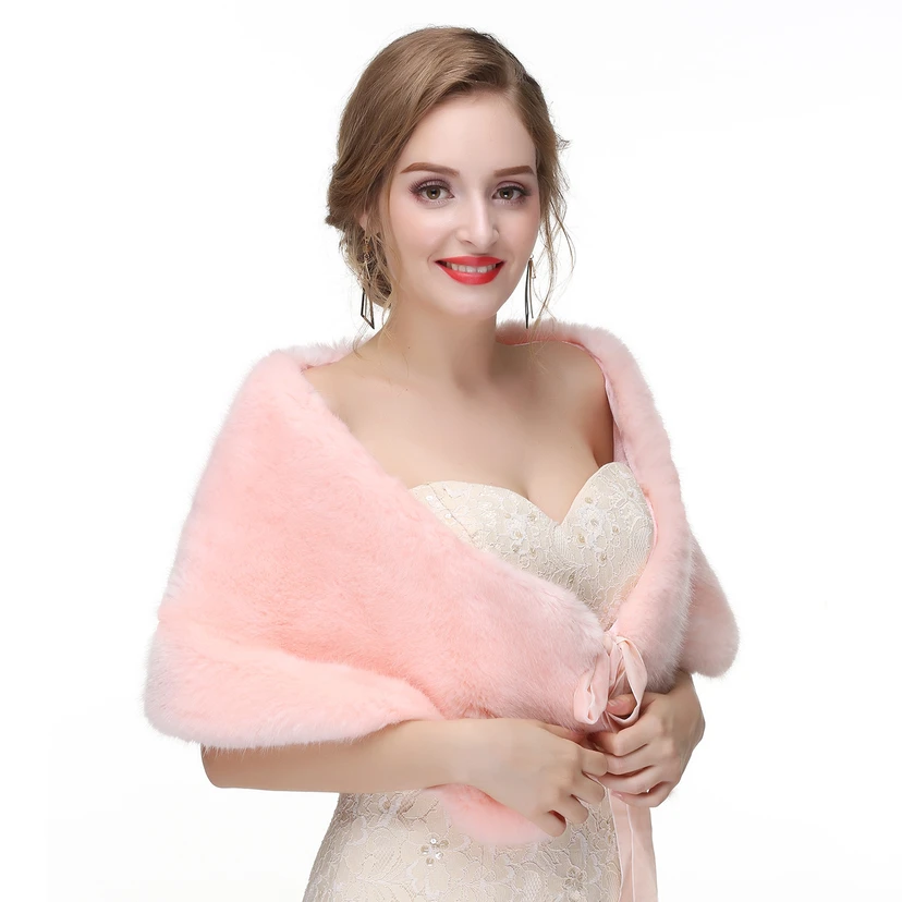 Bridal Winter Warm Wool Cape High-End Fur Wedding Dress Fox Fur Waistcoat view 13