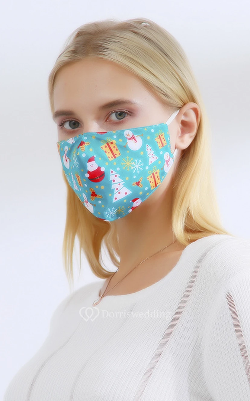 Non-medicial Christmas Cotton Washable Face Mask In 10 Colors view 3