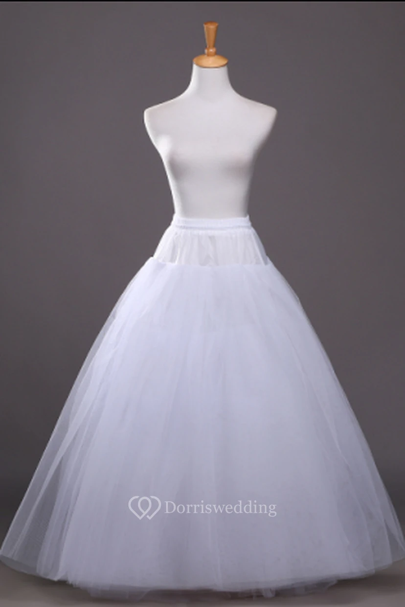Without Steel Ring And Trace And Binding 4 Tiers Tutu Tulle Long Dress Petticoat