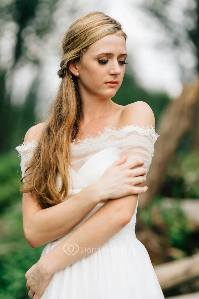 Sweetheart Tulle A-Line Dress With Lace Decoration view 3