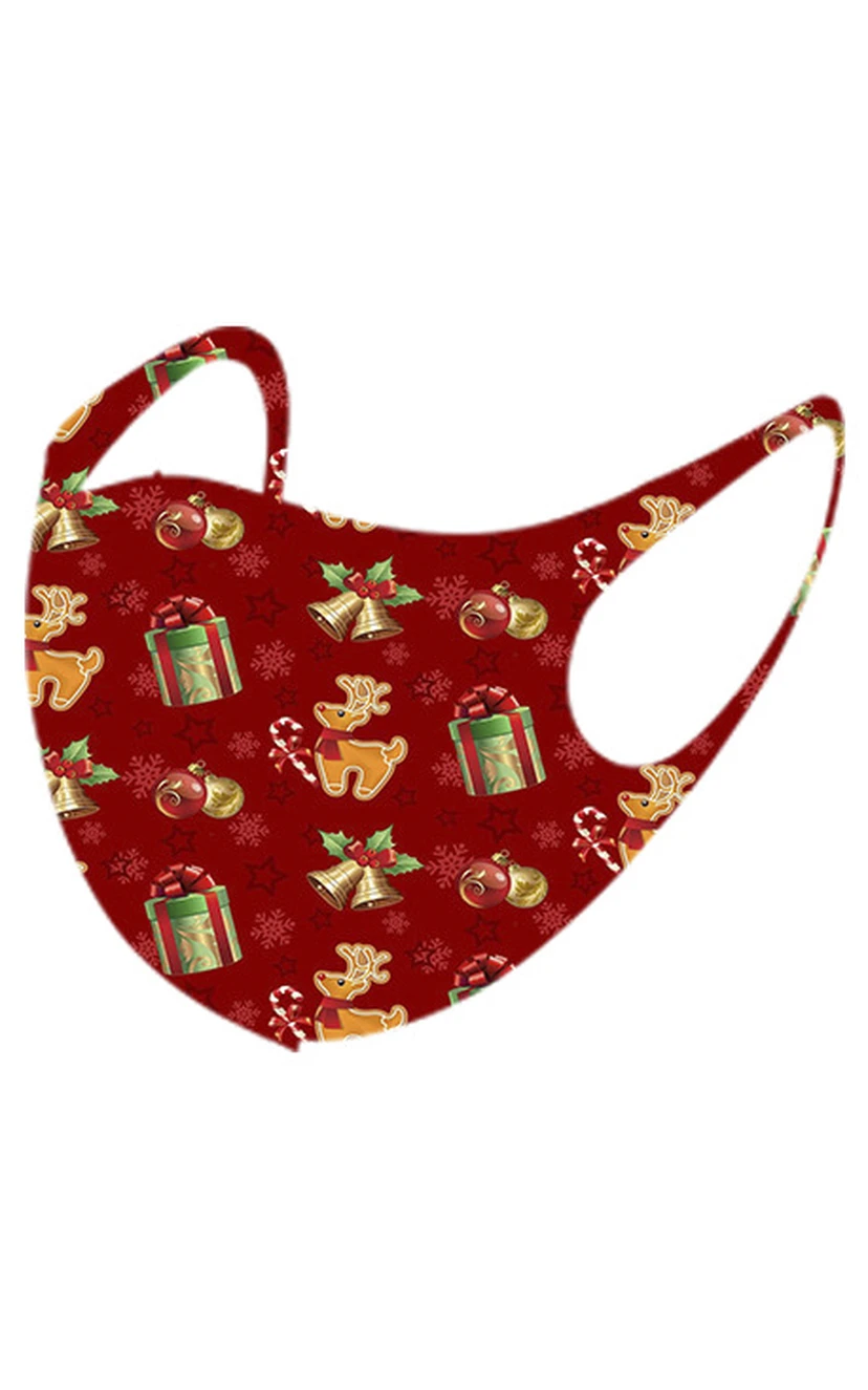 Non-medicial Christmas 6 Colors Cotton Washable Face Mask view 3