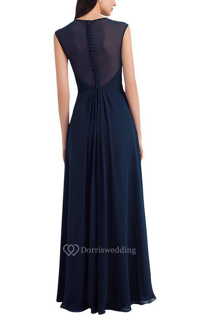 Anne Queen Chiffon Floor-length Bridesmaid Dress view 2