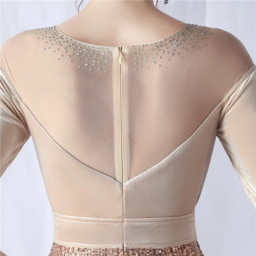 Long-Sleeved Fishtail Evening Dress High-End Atmosphere Elegant Banquet Temperament Velvet Aura Queen view 42