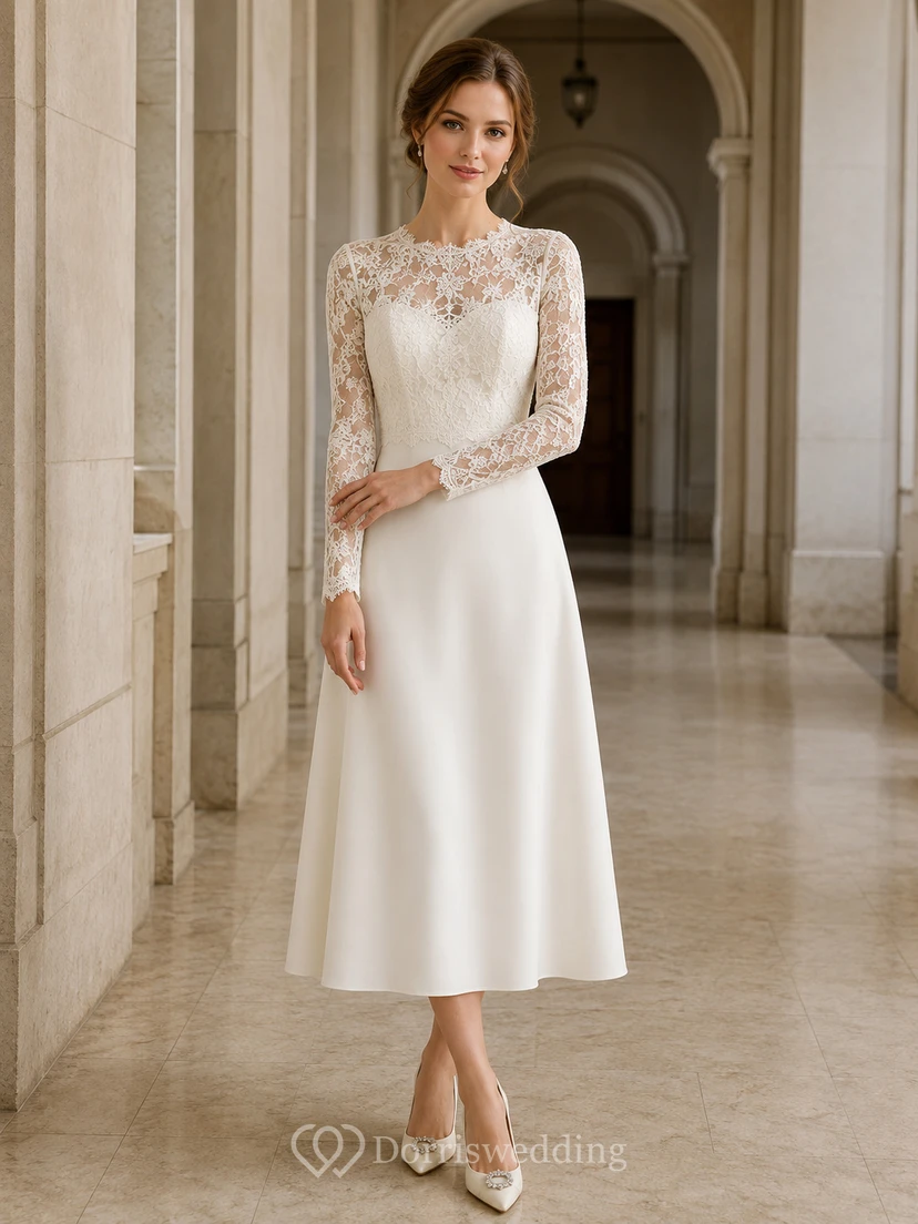 Lace Tulle Wedding Dress A-Line Sweetheart Sleeveless Mini Bridal Gown