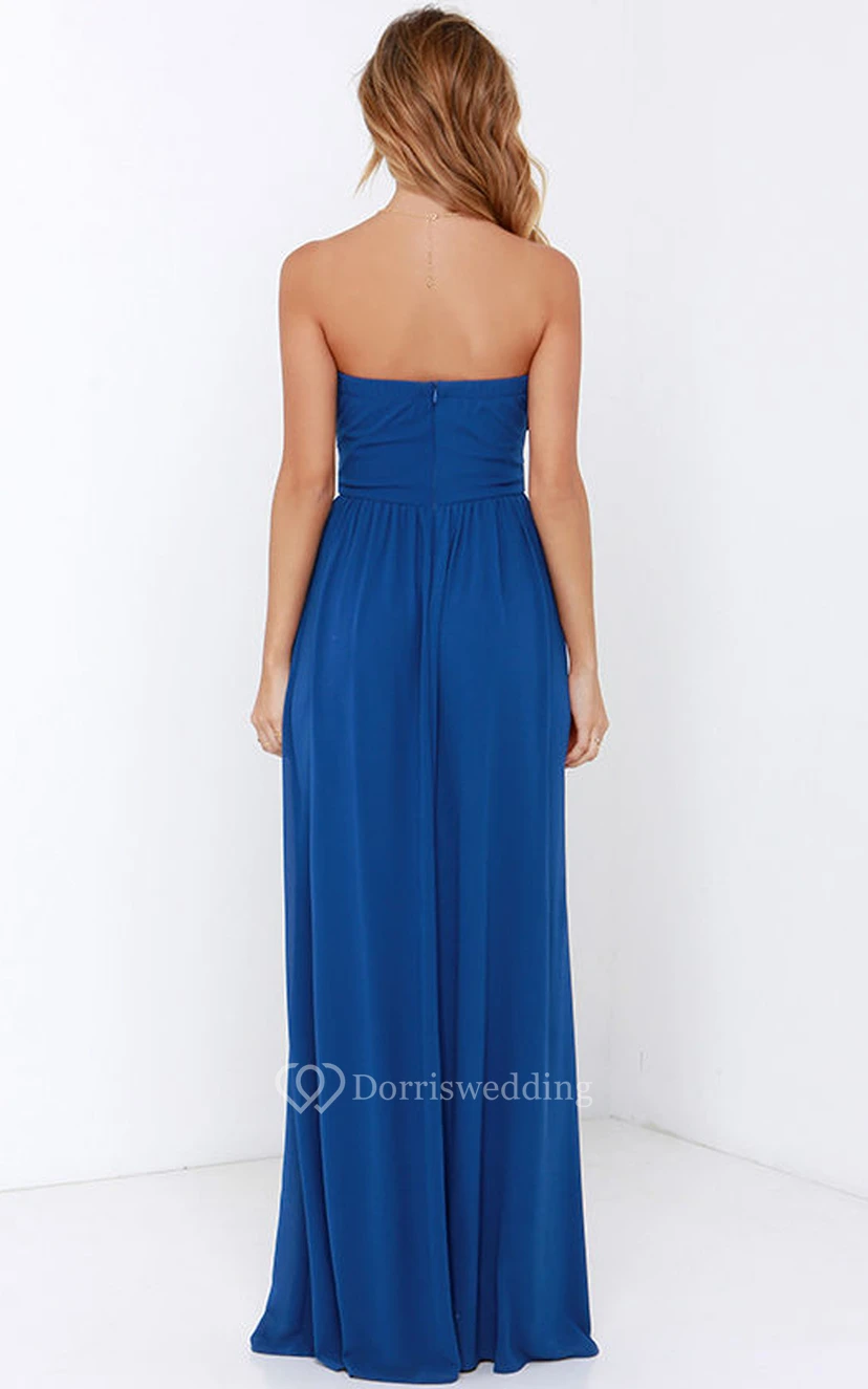 Chiffon Chic Dress With Crisscross Ruched Bodice view 34