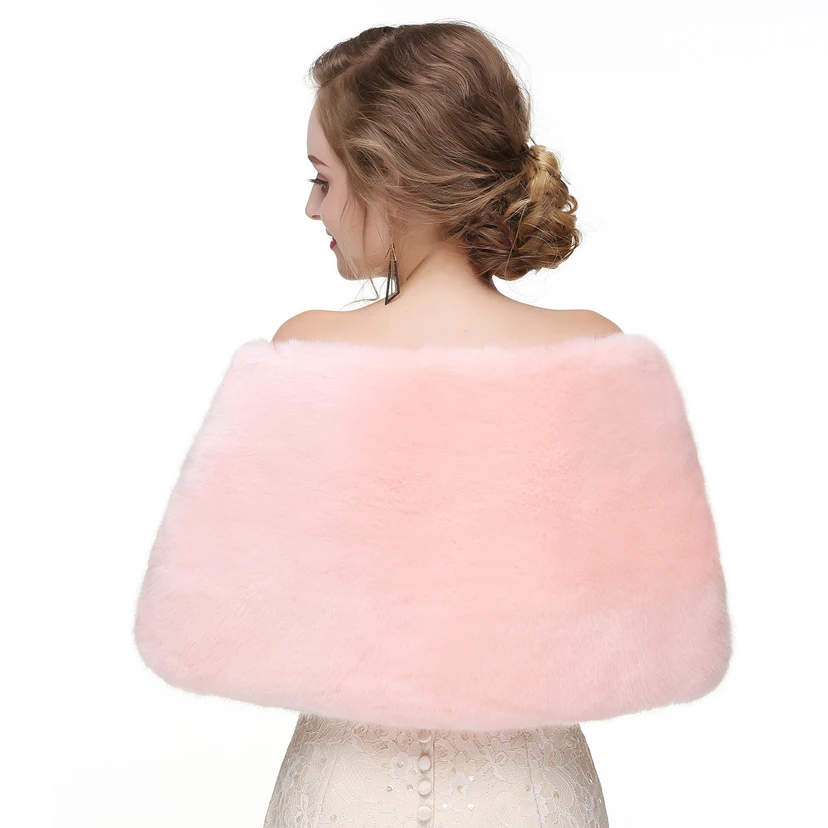 Bridal Winter Warm Wool Cape High-End Fur Wedding Dress Fox Fur Waistcoat view 14