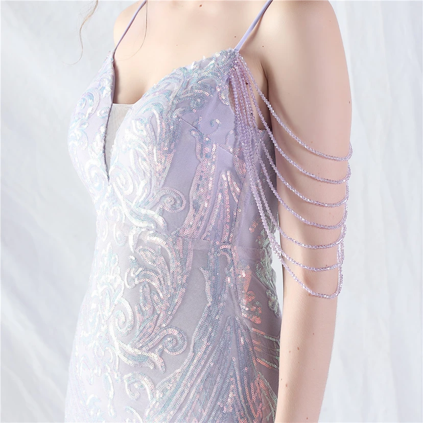 Handgefertigte Perlen, festes Netz, Positionierungsblumenperlen, Spleißnetz, heißes Tanz-Feier-Performance-Kleid view 69